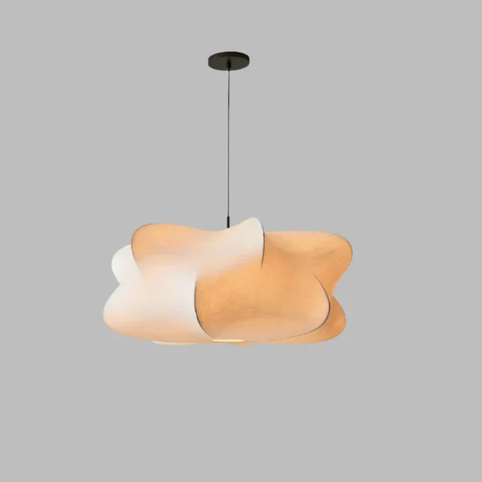 Silk Pendant Lamp Beige Wabi Sabi Japanese Style