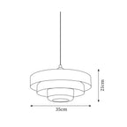 Pendant Light Metal Disc Shade Warm Light Dining Room