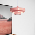 Pendant Light Metal Disc Shade Warm Light Dining Room