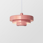 Pendant Light Metal Disc Shade Warm Light Dining Room