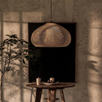 Pendant Light Rattan Woven Dome Shade E26/E27