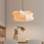 Silk Pendant Lamp Beige Wabi Sabi Japanese Style