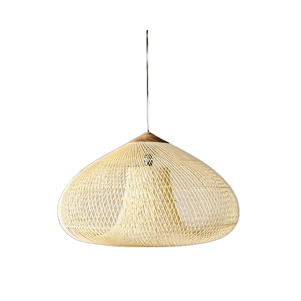 Pendant Light Rattan Woven Dome Shade E26/E27