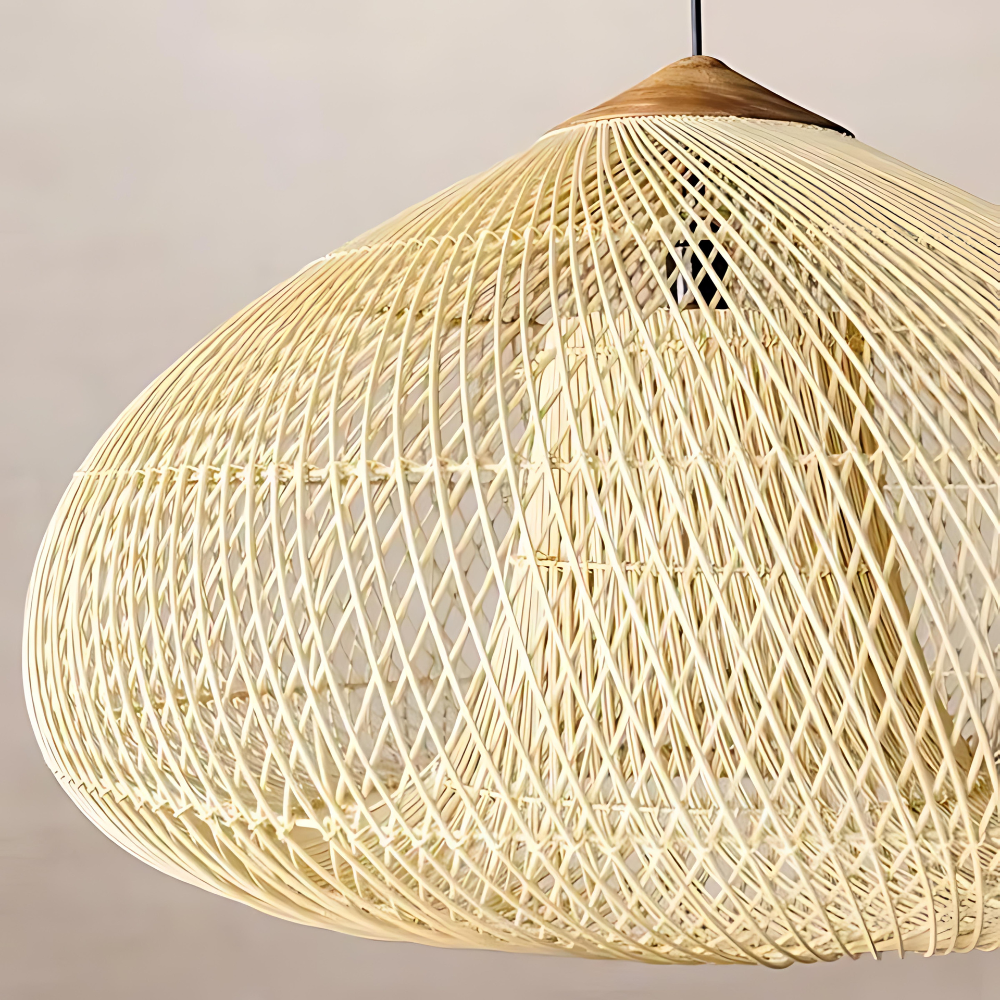 Pendant Light Rattan Woven Dome Shade E26/E27