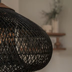 Pendant Light Rattan Woven Dome Shade E26/E27