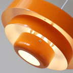 Pendant Light Metal Disc Shade Warm Light Dining Room