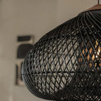 Pendant Light Rattan Woven Dome Shade E26/E27