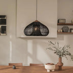 Pendant Light Rattan Woven Dome Shade E26/E27