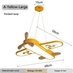 Airplane LED Pendant Light Kids Room Dimmable Remote