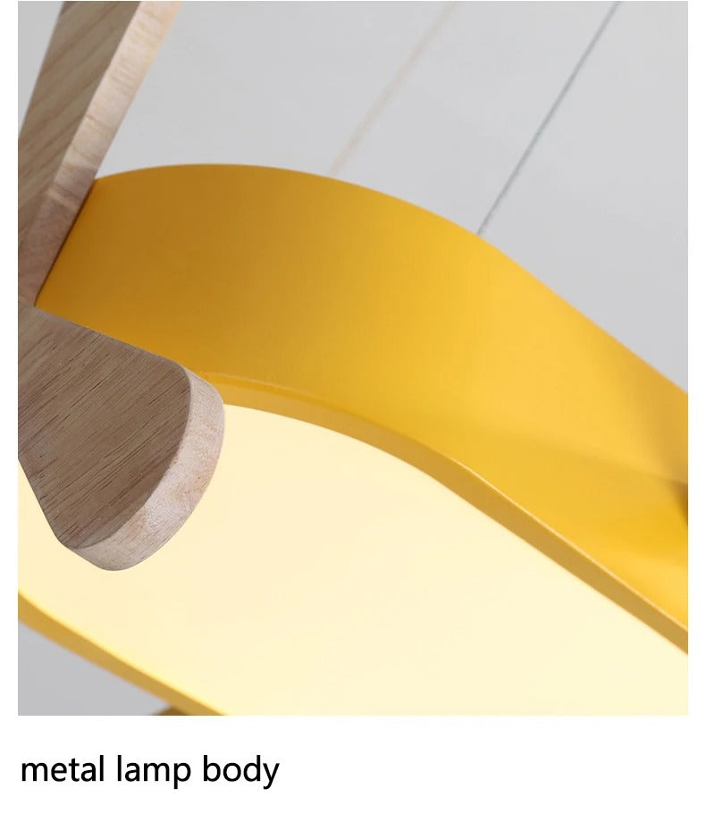 Airplane LED Pendant Light Kids Room Dimmable Remote