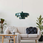 Pendant Light Metal Disc Shade Warm Light Dining Room