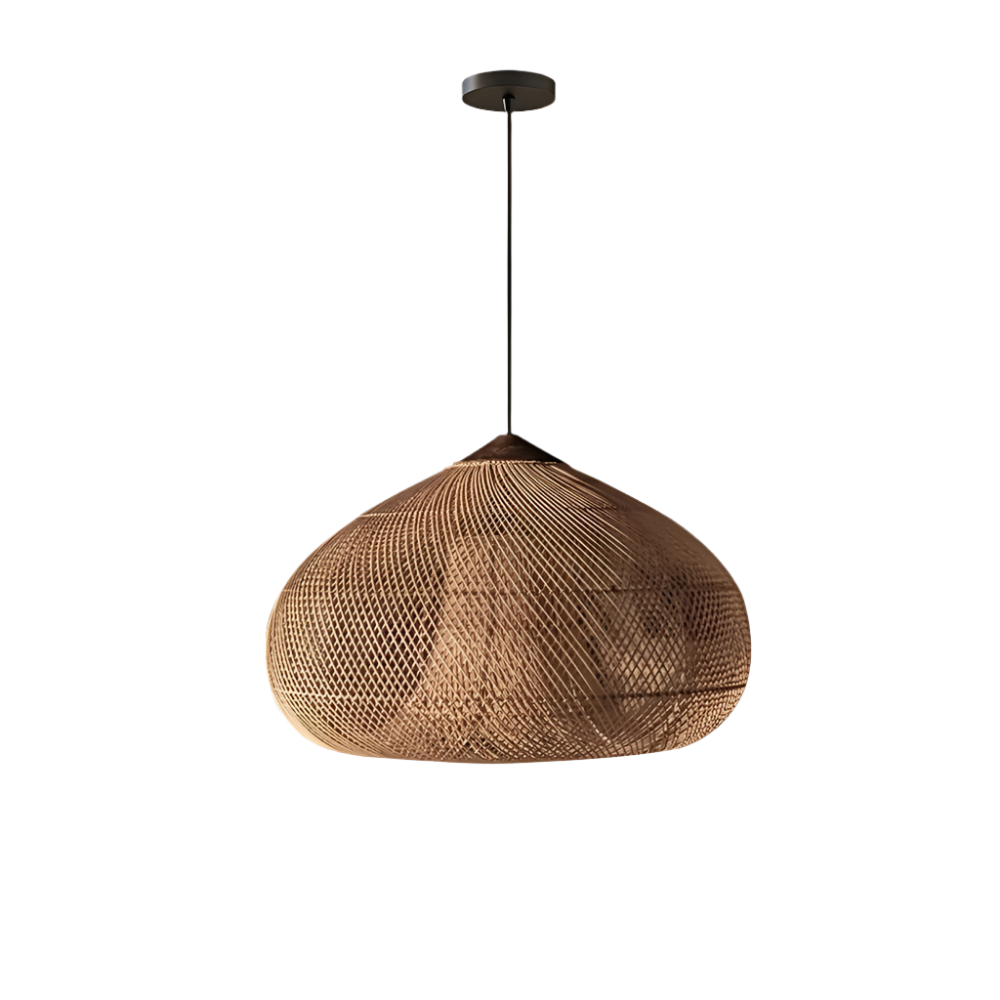 Pendant Light Rattan Woven Dome Shade E26/E27