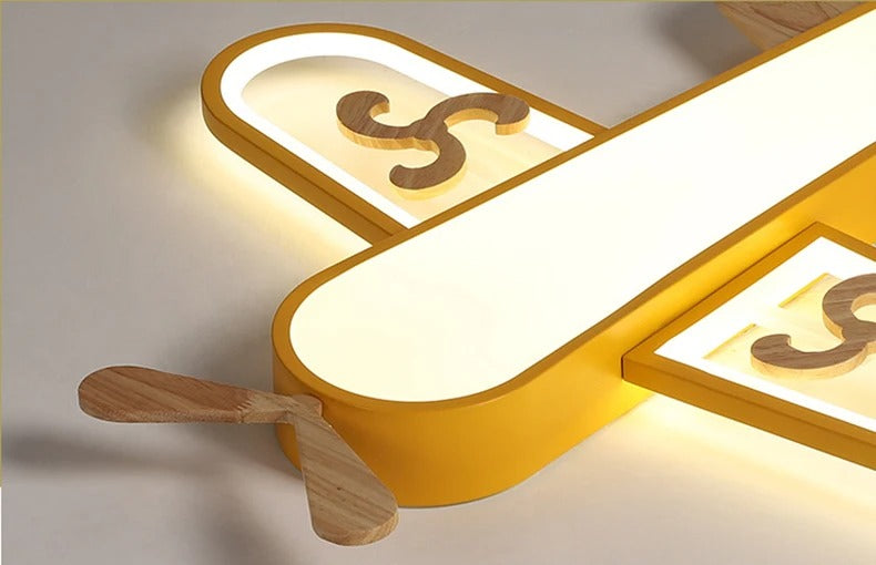Airplane LED Pendant Light Kids Room Dimmable Remote