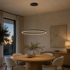 LED Chandelier Modern Ring Light Dimmable Aluminum
