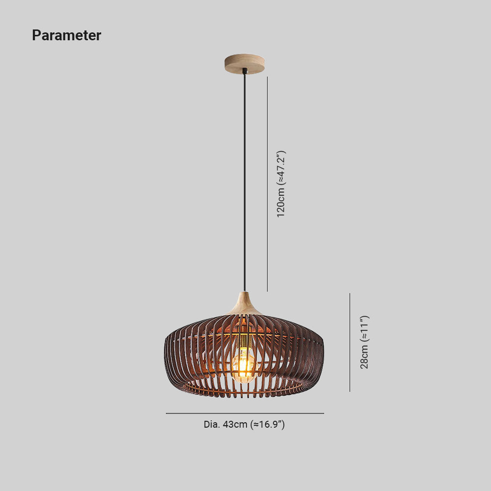 Pendant Light Wood Japanese Nordic Style Bedroom Living Room