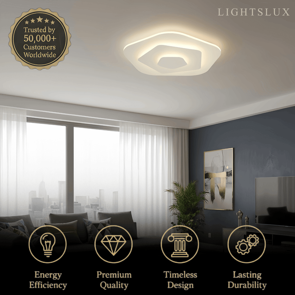 Flush Mount Light Nordic Round Dimmable LED Ceiling Lamp