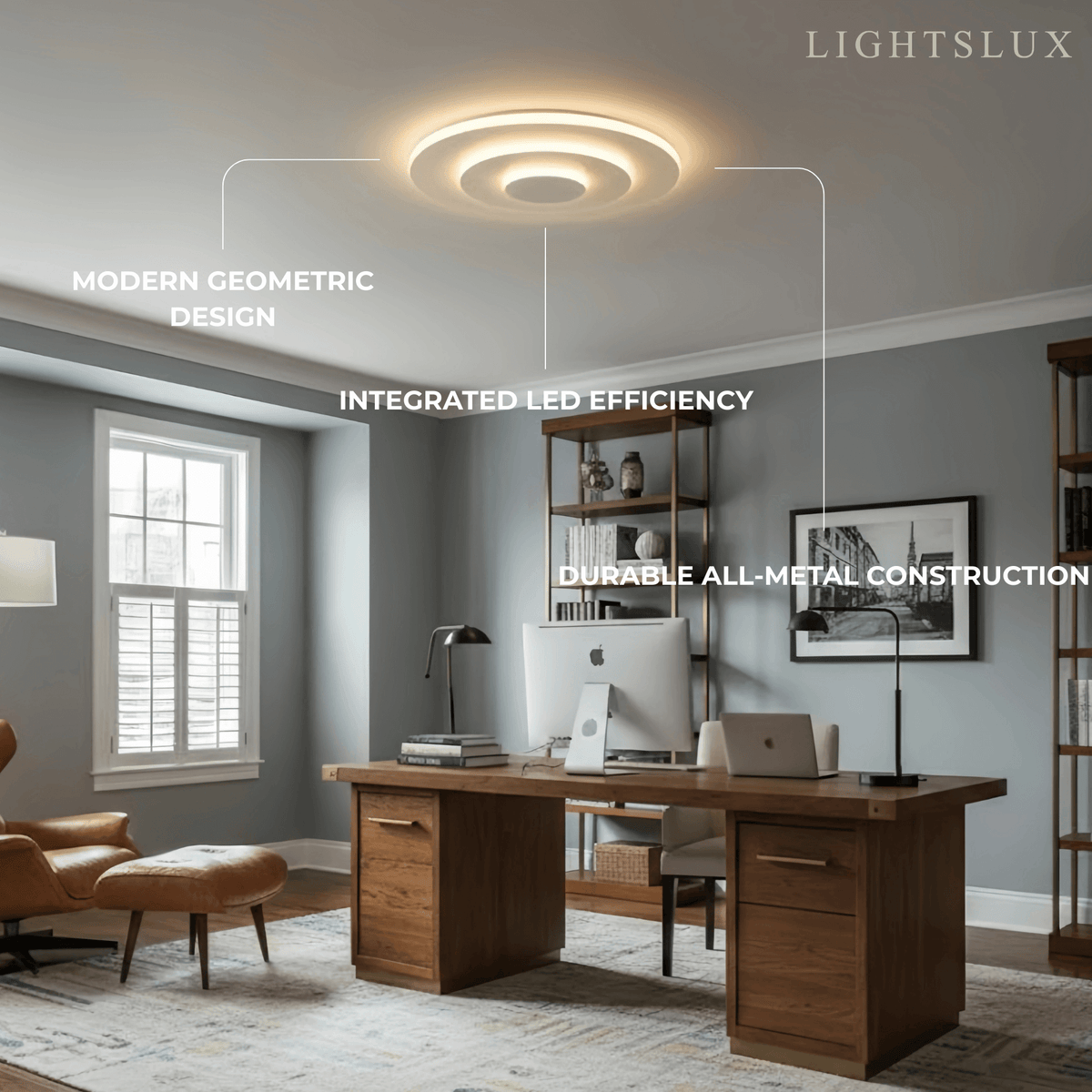 Flush Mount Light Nordic Round Dimmable LED Ceiling Lamp