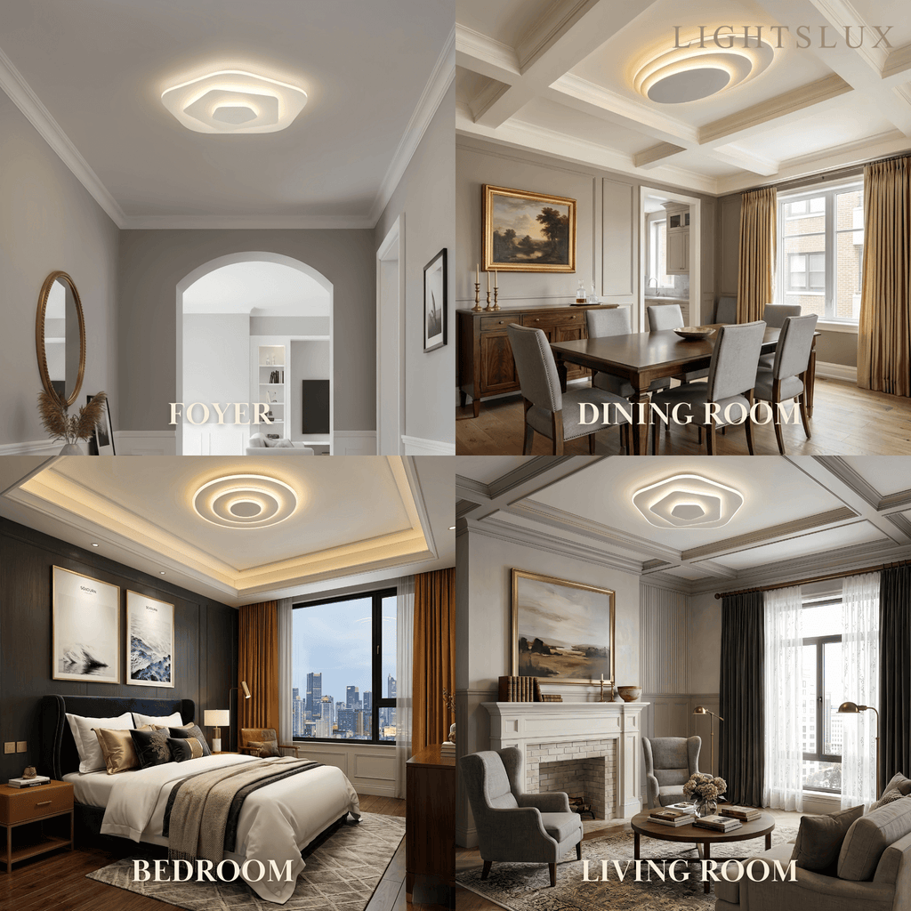 Flush Mount Light Nordic Round Dimmable LED Ceiling Lamp