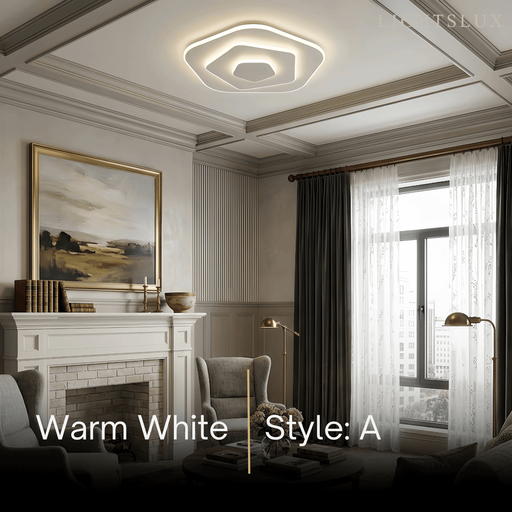 Flush Mount Light Nordic Round Dimmable LED Ceiling Lamp
