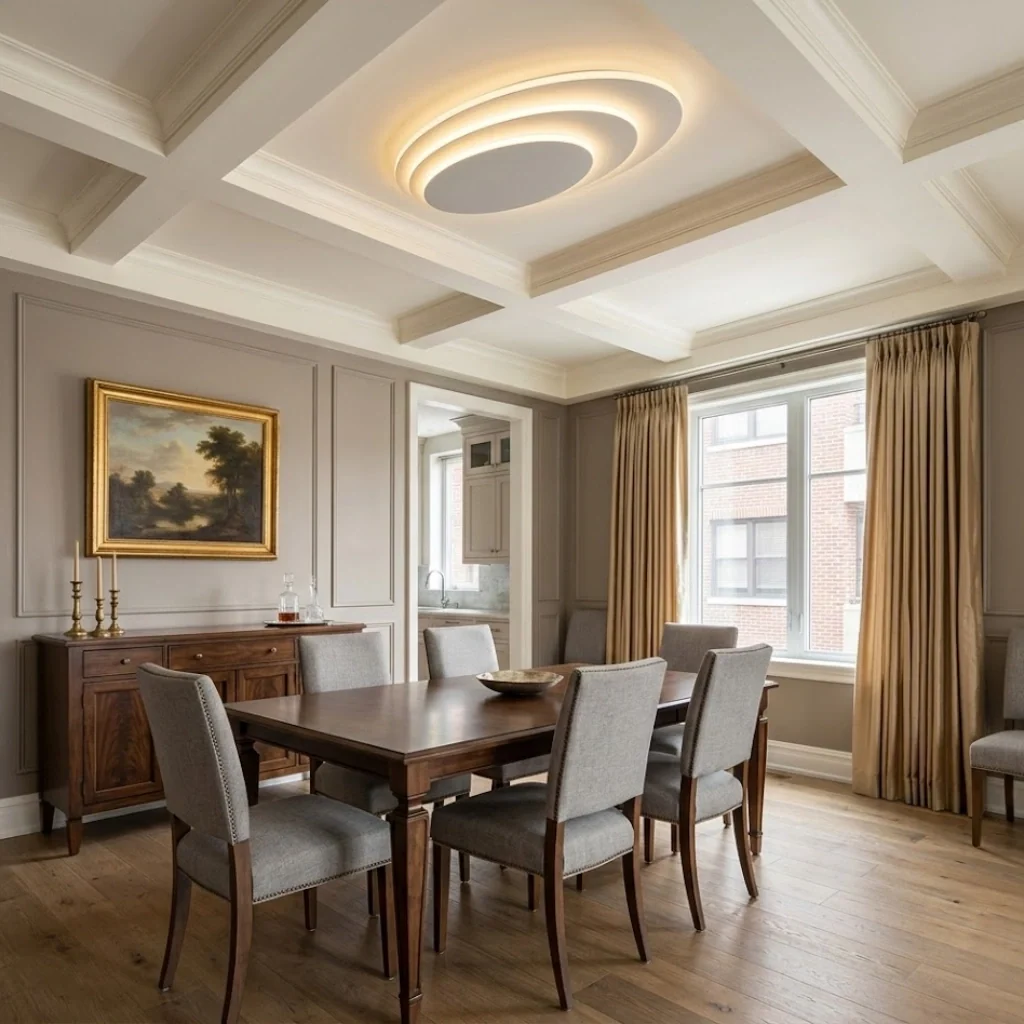 Flush Mount Light Nordic Round Dimmable LED Ceiling Lamp