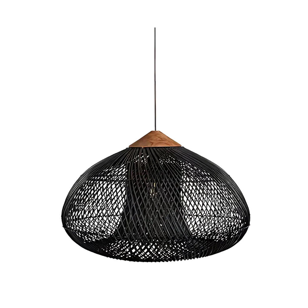 Pendant Light Rattan Woven Dome Shade E26/E27