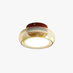Glass Ceiling Lamp LED Dimmable Flush Mount Retro Style