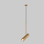 Cylindrical Pendant Light Adjustable Cord Modern Bedroom