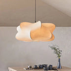 Silk Pendant Lamp Beige Wabi Sabi Japanese Style