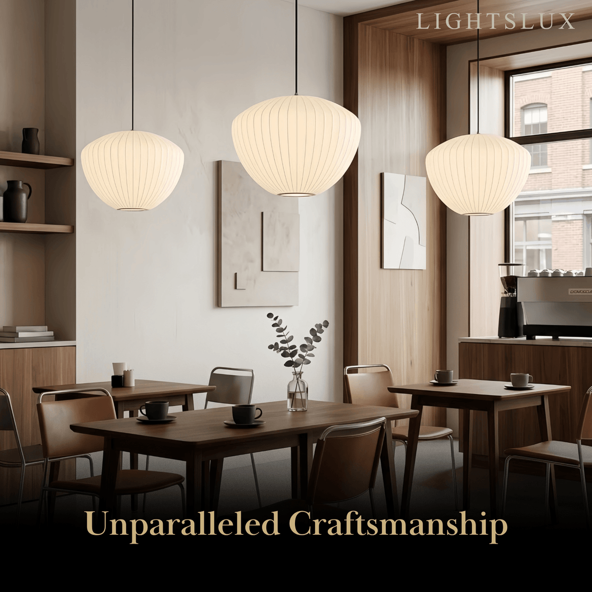 Pendant Light Japandi Silk-Inspired Shade White