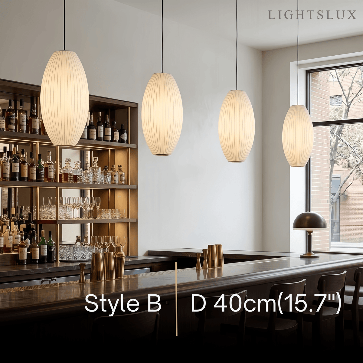 Pendant Light Japandi Silk-Inspired Shade White