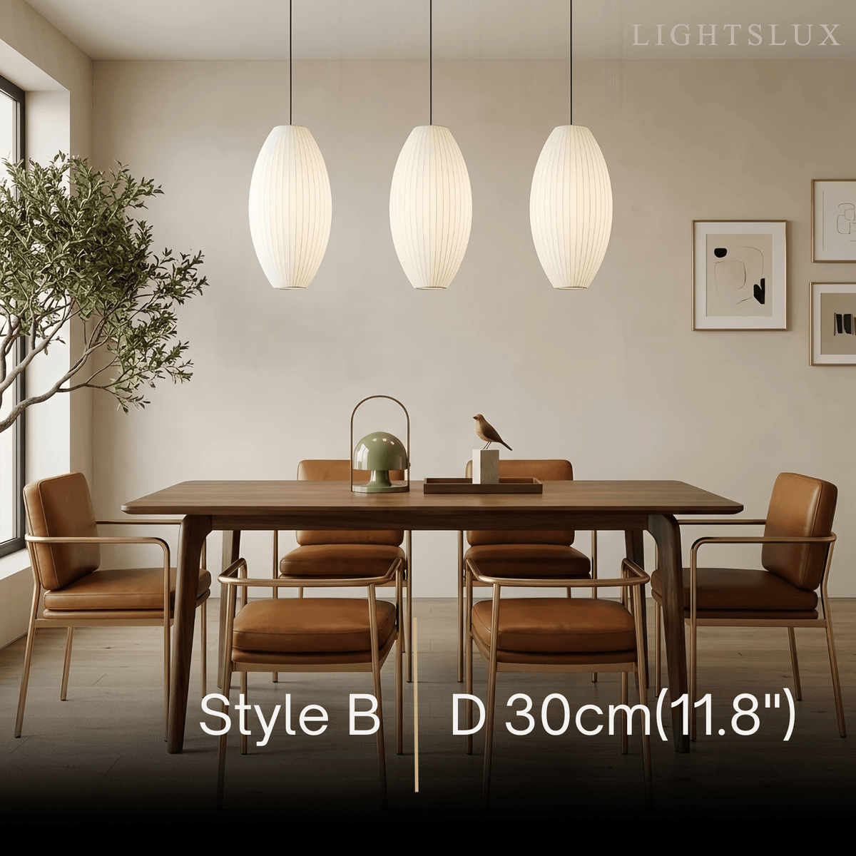 Pendant Light Japandi Silk-Inspired Shade White