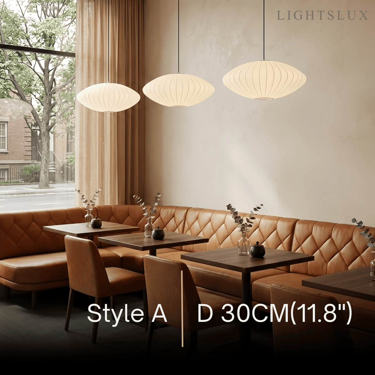 Pendant Light Japandi Silk-Inspired Shade White