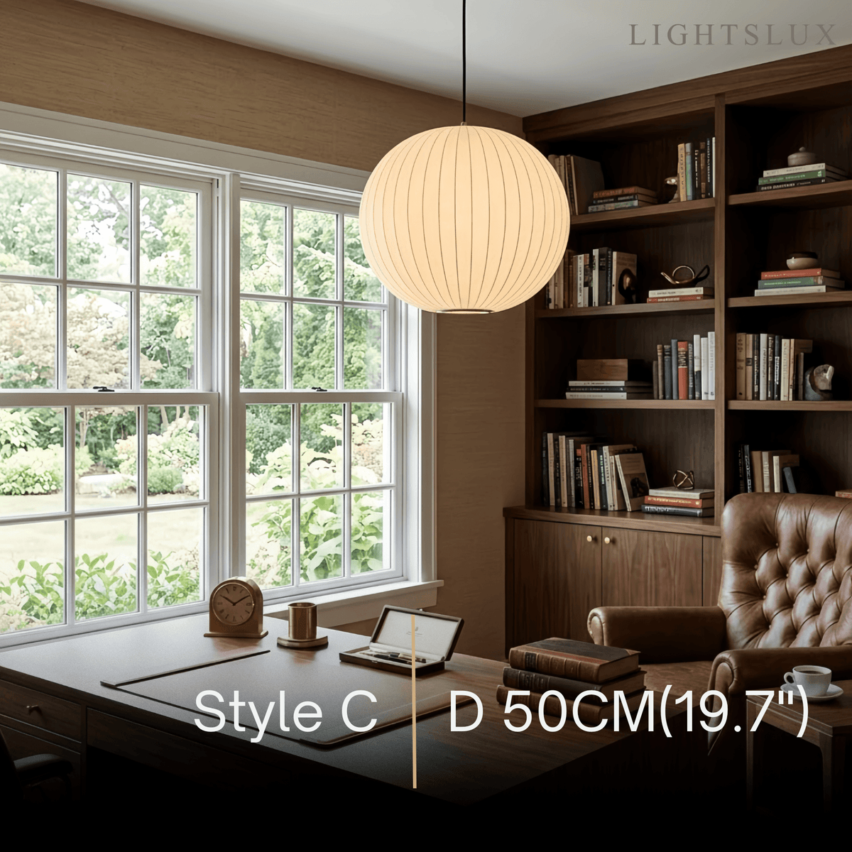 Pendant Light Japandi Silk-Inspired Shade White
