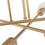 Sputnik Chandelier Modern Brass Semi Flush Mount 6-Light