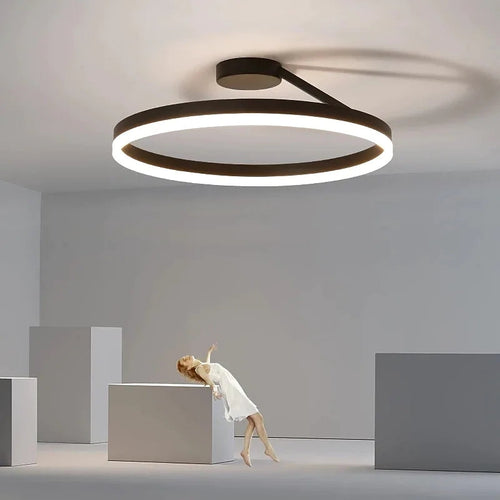 Ceiling Light Modern LED Flush Mount Black White Dimmable