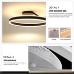Ceiling Light Modern LED Flush Mount Black White Dimmable