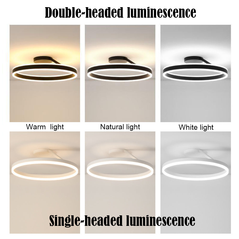 Ceiling Light Modern LED Flush Mount Black White Dimmable