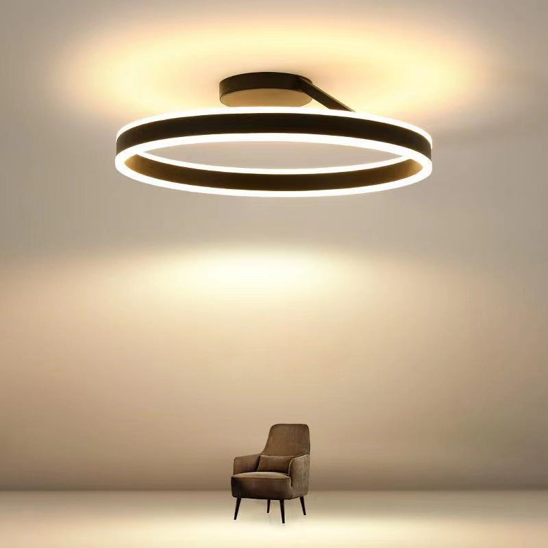 Ceiling Light Modern LED Flush Mount Black White Dimmable