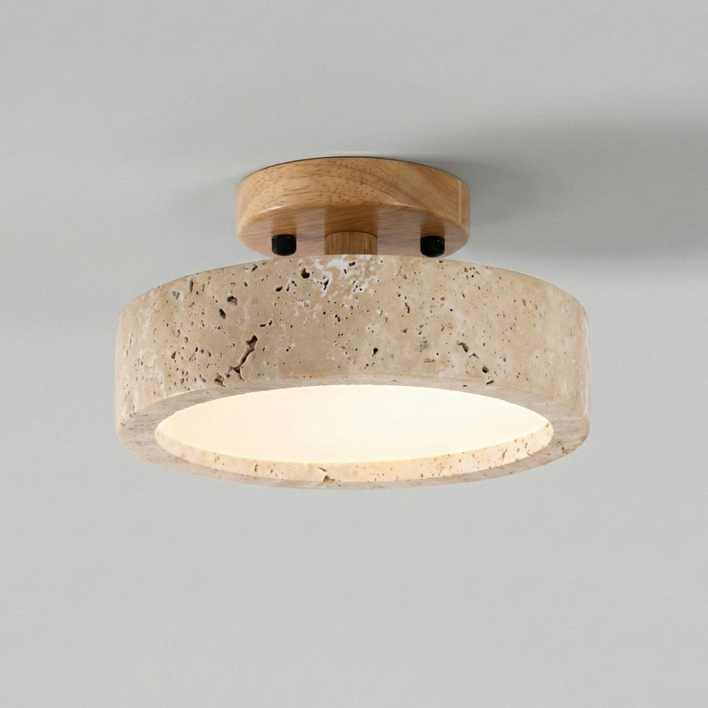 Ceiling Light Travertine Modern Warm White Glow