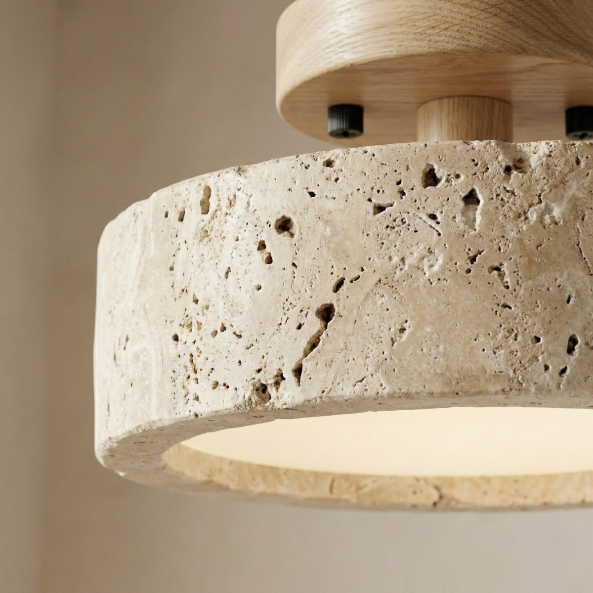 Ceiling Light Travertine Modern Warm White Glow
