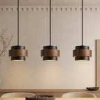 Pendant Light Wood Travertine Cylinder Japandi Design