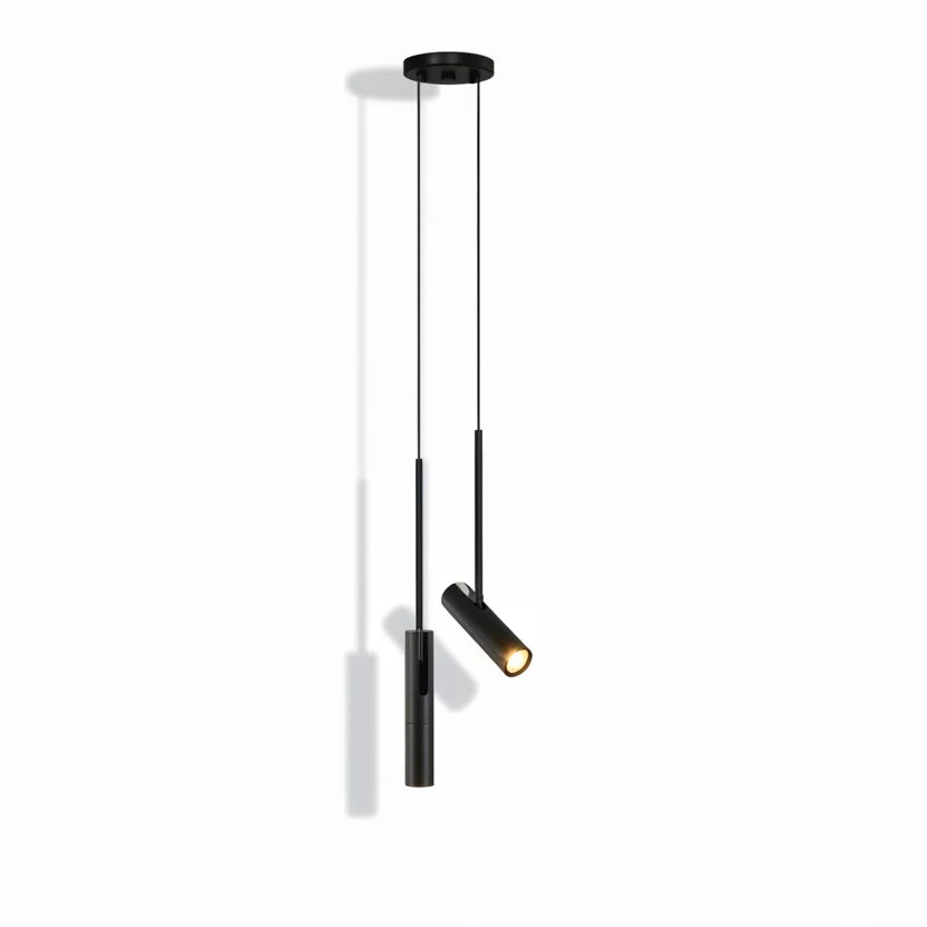 Cylindrical Pendant Light Adjustable Cord Modern Bedroom