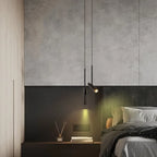 Cylindrical Pendant Light Adjustable Cord Modern Bedroom