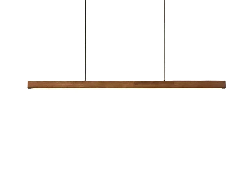 Linear Wood Pendant Light LED Modern Dining Room