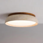 Flush Mount Ceiling Light Travertine Wood Modern