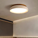 Flush Mount Ceiling Light Travertine Wood Modern