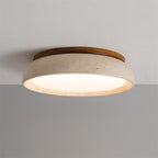Flush Mount Ceiling Light Travertine Wood Modern