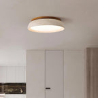 Flush Mount Ceiling Light Travertine Wood Modern