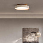 Flush Mount Ceiling Light Travertine Wood Modern