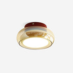 Glass Ceiling Lamp LED Dimmable Flush Mount Retro Style